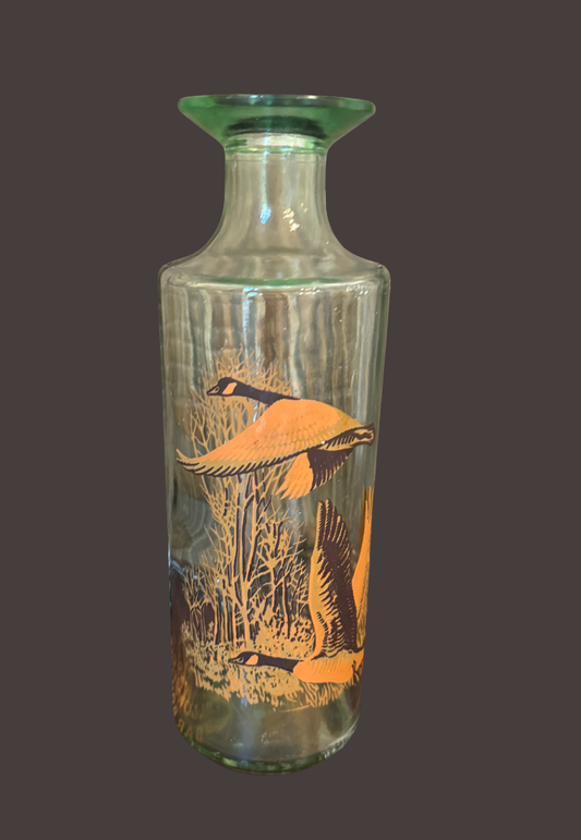 Flying Geese Vintage Green Decanter/Carafe