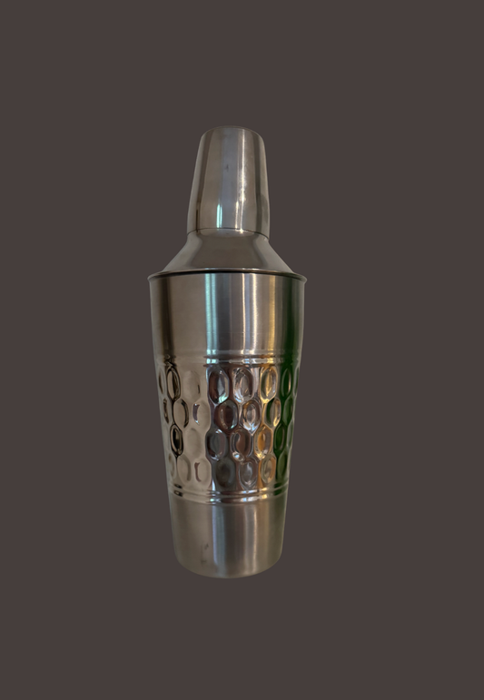 Modern Hammered Metal Cocktail Shaker